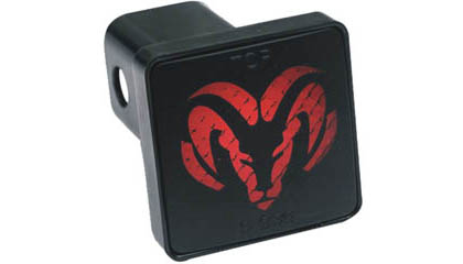 Bully Ram Head Hitch Cover with Brake Light